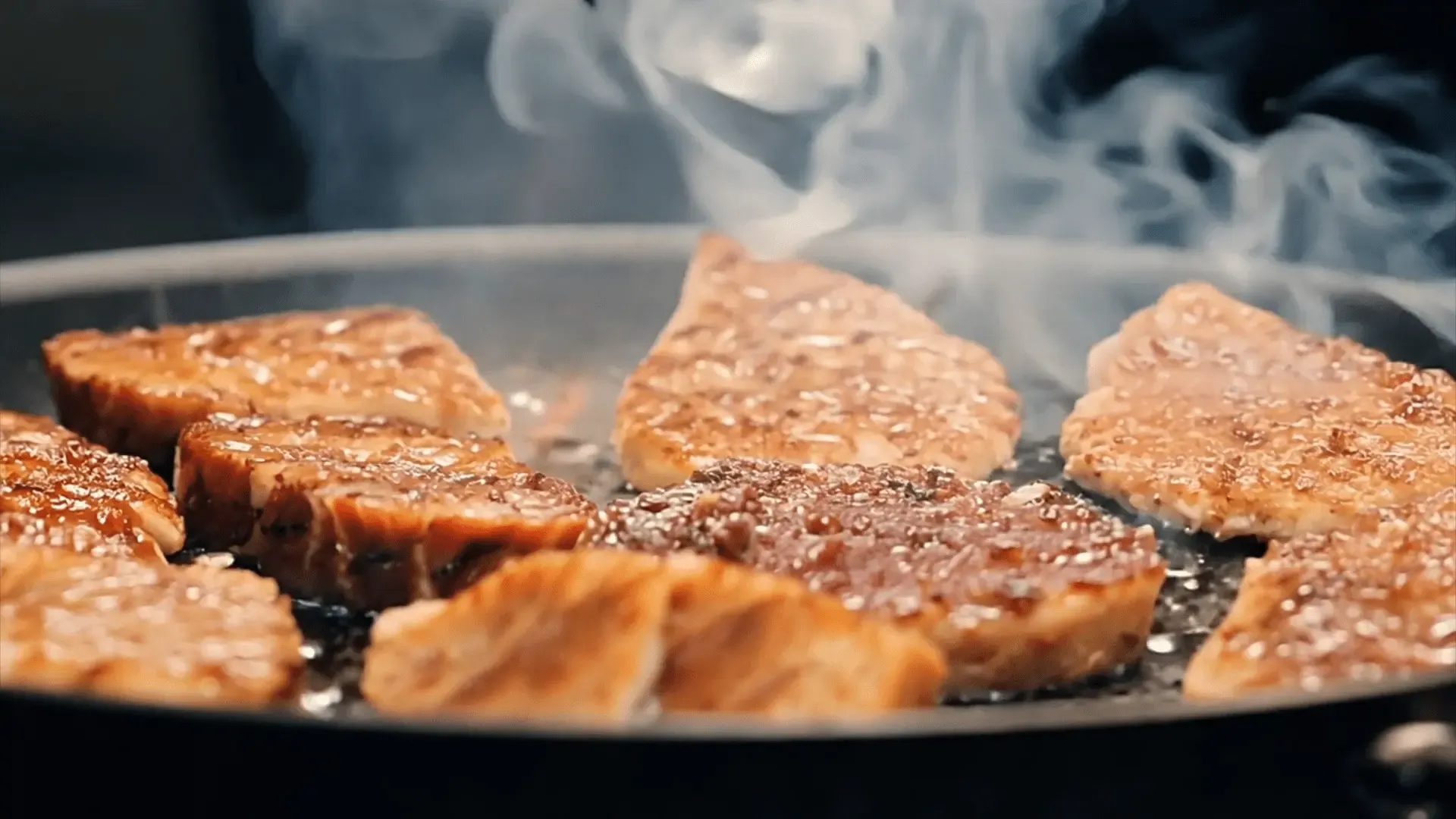 Close-Up of Juicy Steak Grilling Stock Video for Culinary Promotions